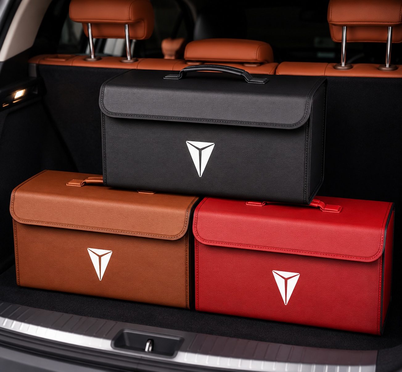 Car Trunk Storage Box for Deepal S7 S07 SL03 S05 G318 2024–2026, Leather Cargo Organizer Tool Bag