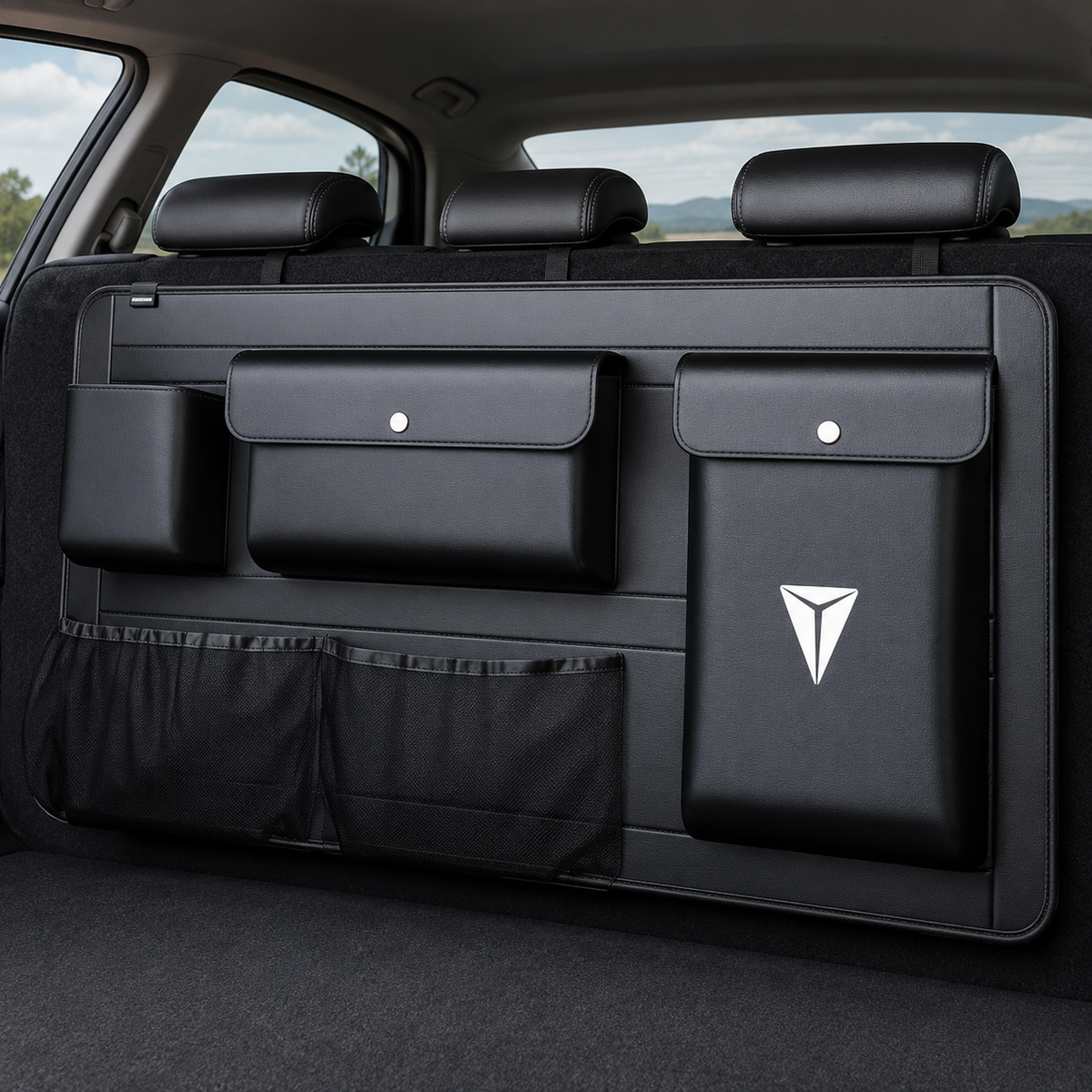 Multifunctional Rear Seat Hanging Trunk Storage Bag for Deepal S05 S07 G318 S09, Leather Car Organizer Box