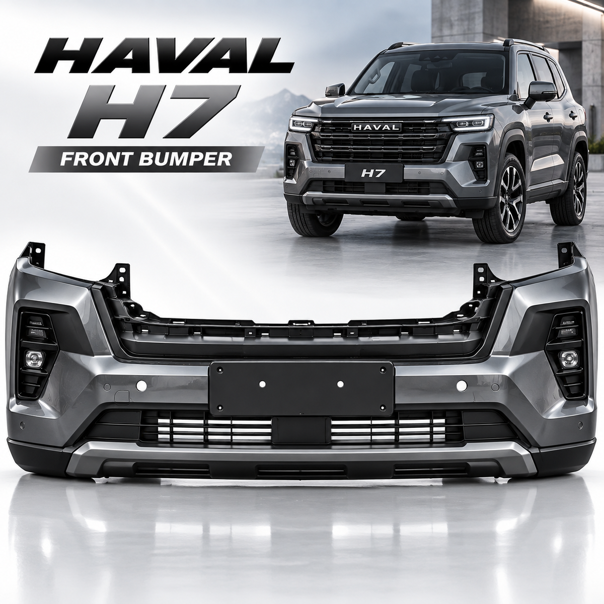 Haval H7 Front Bumper Replacement, Premium Sport Style Front Bumper Cover