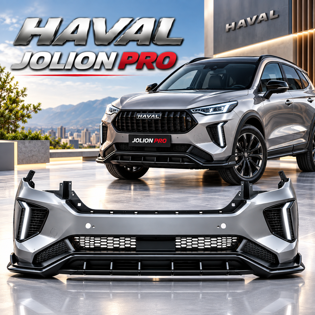 Haval Jolion Pro Front Bumper Upgrade, Sporty Modern Style Replacement Bumper Cover for Jolion Pro SUV