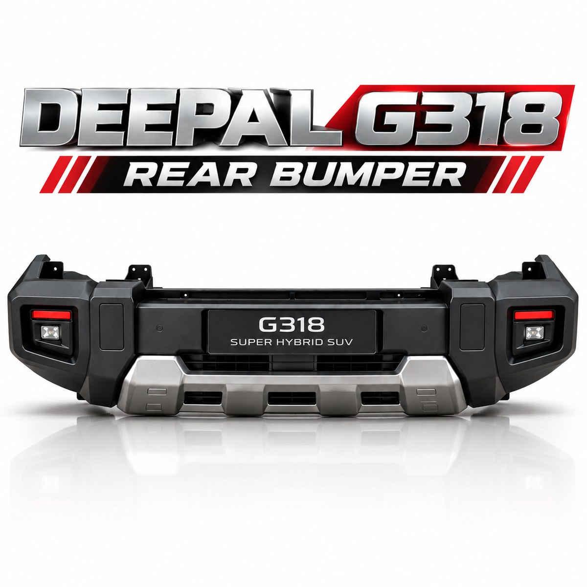 DEEPAL G318 Rear Bumper Guard, Heavy Duty Off-Road Back Bumper Replacement
