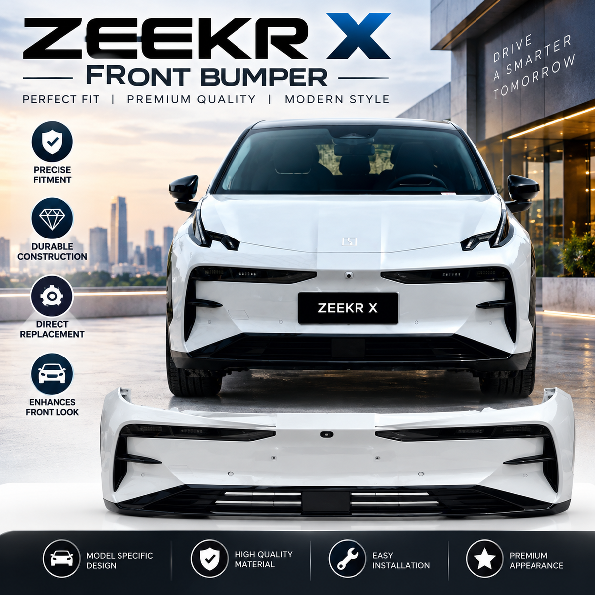 ZEEKR X Front Bumper, Front Bumper Replacement & Exterior Upgrade for Zeekr X