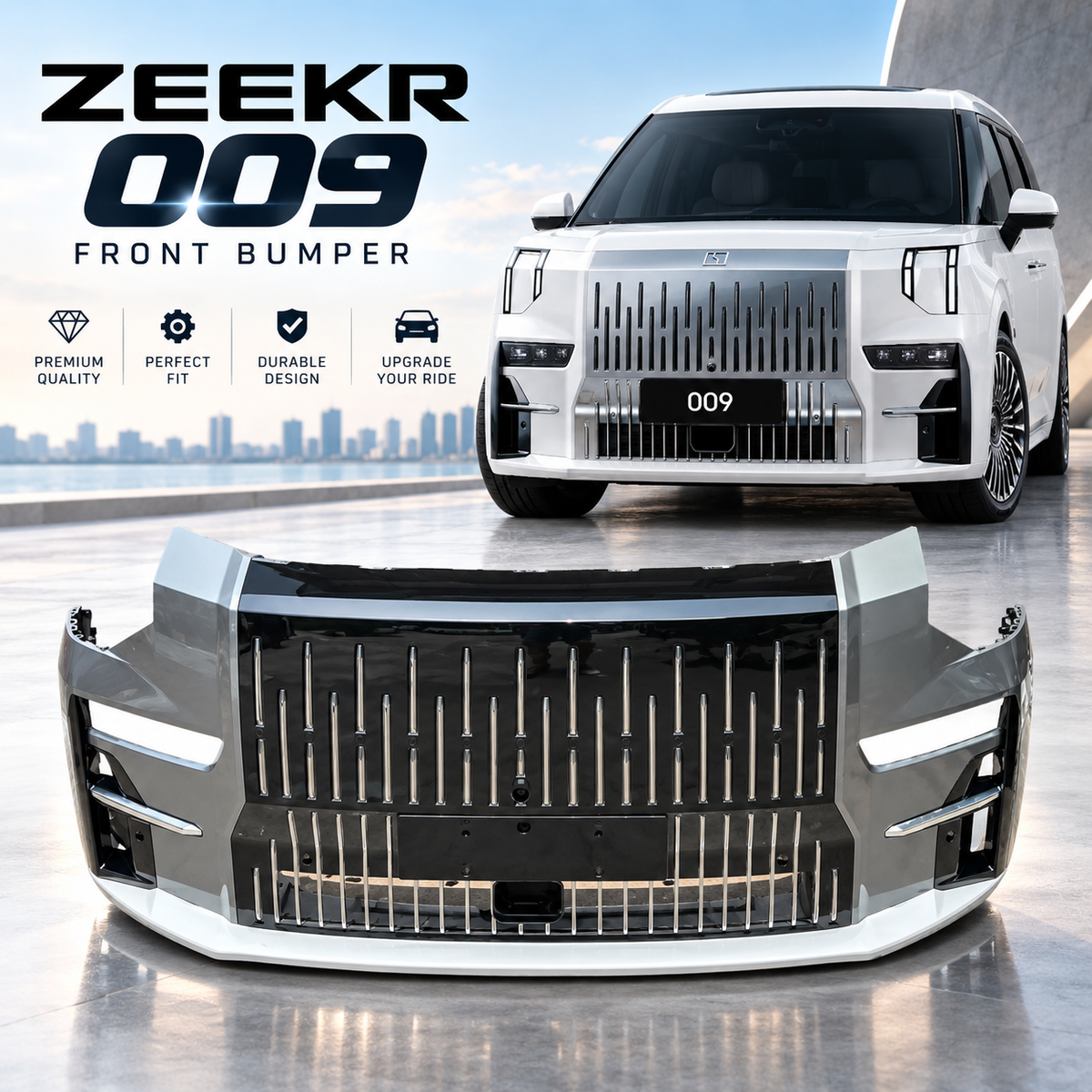 ZEEKR 009 Front Bumper Guard, Front Bumper Replacement & Premium Exterior Styling