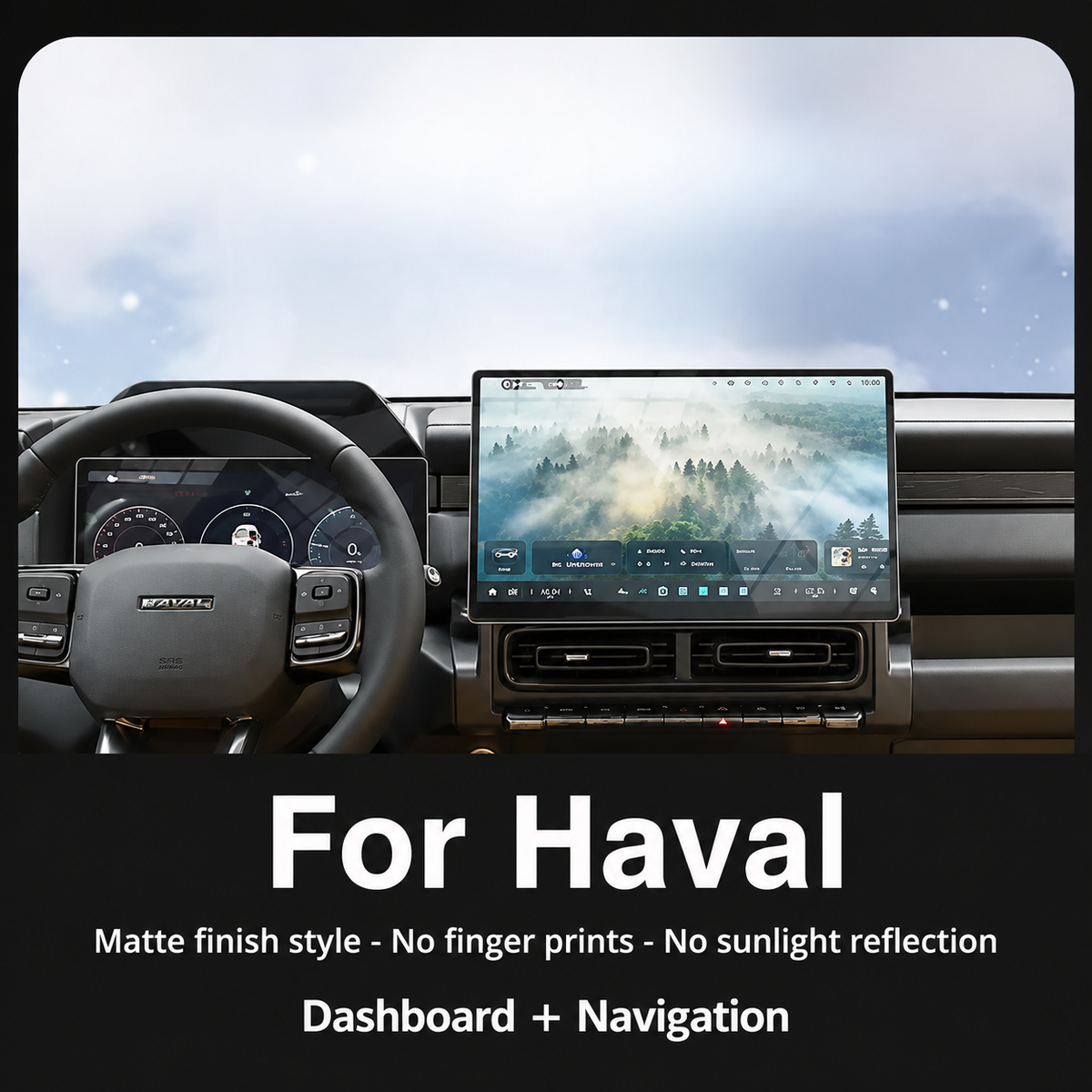 Haval Series Matte Navigation Screen Protector, LCD Display Film