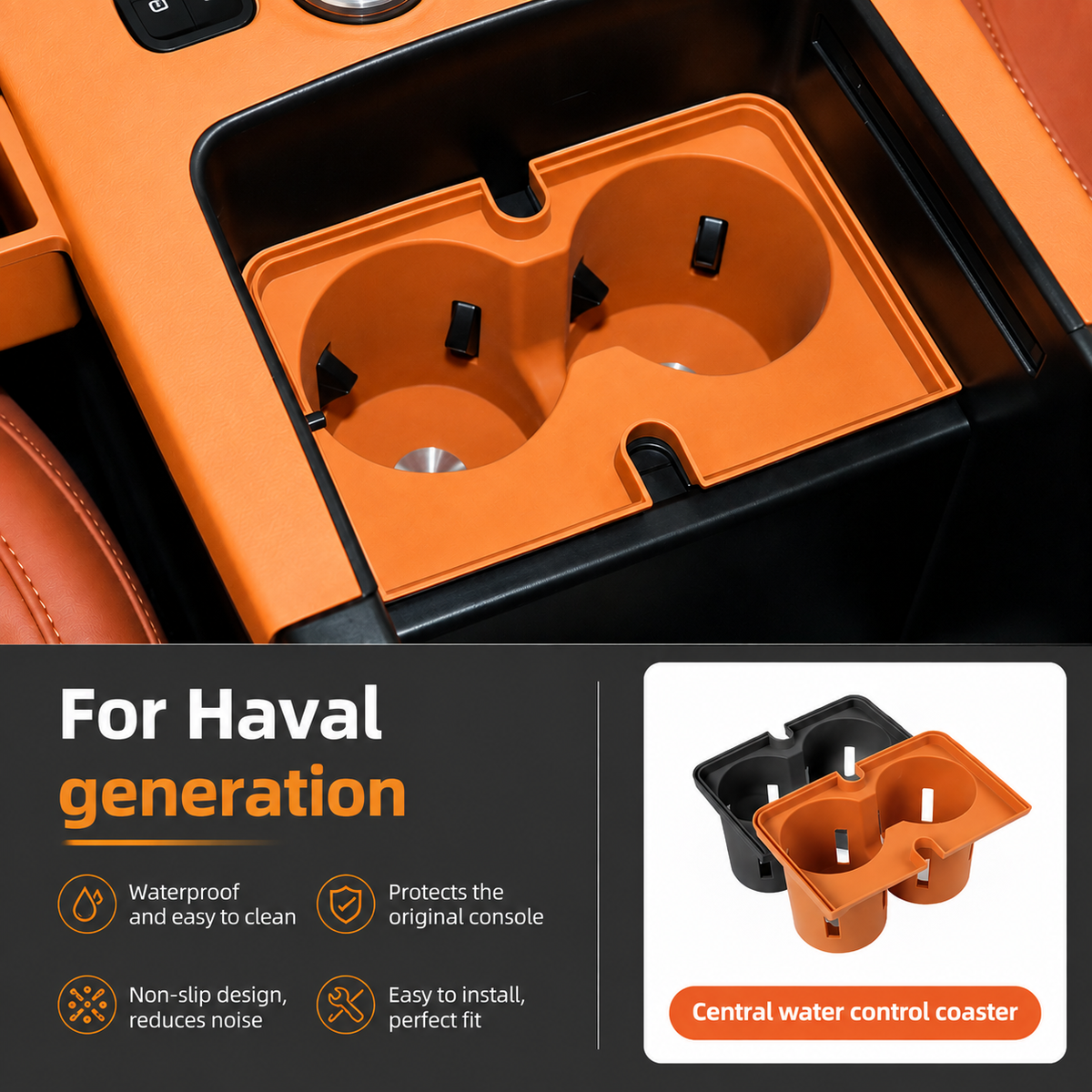 For Haval Series Central Console Cup Holder Coaster, Interior Anti-Slip Water Cup Mat Accessories