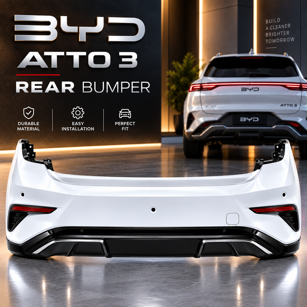 BYD Atto 3 Rear Bumper, Replacement Back Bumper